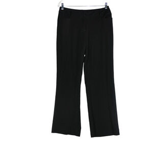 Apt 9 Dress Pants Womens 10 Black Curvy Fit Wide Leg Pockets Trousers Preppy